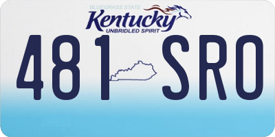 KY license plate 481SRO