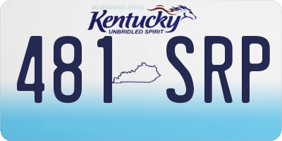 KY license plate 481SRP