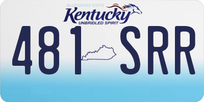 KY license plate 481SRR