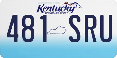 KY license plate 481SRU