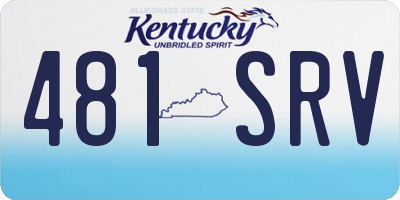 KY license plate 481SRV