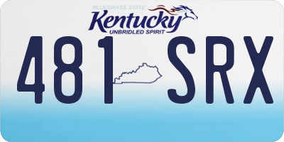 KY license plate 481SRX
