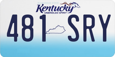 KY license plate 481SRY