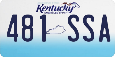 KY license plate 481SSA