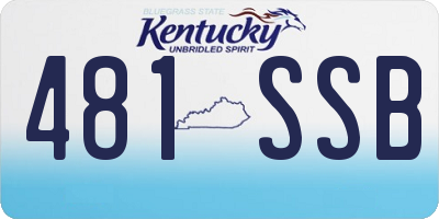 KY license plate 481SSB