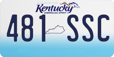 KY license plate 481SSC