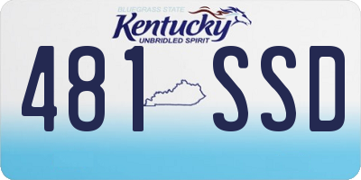 KY license plate 481SSD
