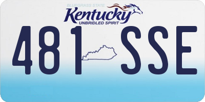 KY license plate 481SSE