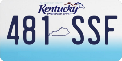 KY license plate 481SSF