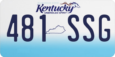 KY license plate 481SSG