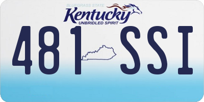 KY license plate 481SSI