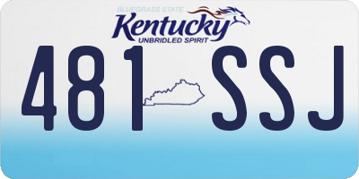 KY license plate 481SSJ