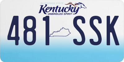 KY license plate 481SSK