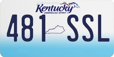 KY license plate 481SSL