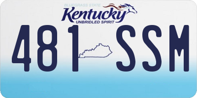 KY license plate 481SSM