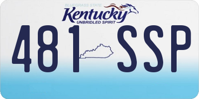 KY license plate 481SSP