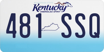 KY license plate 481SSQ