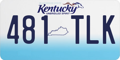 KY license plate 481TLK