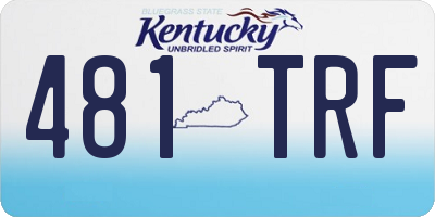 KY license plate 481TRF