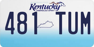 KY license plate 481TUM