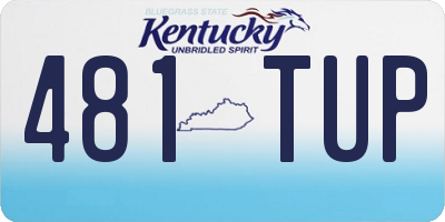 KY license plate 481TUP