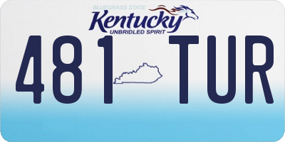KY license plate 481TUR