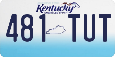 KY license plate 481TUT