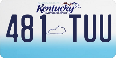 KY license plate 481TUU