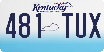KY license plate 481TUX
