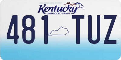 KY license plate 481TUZ