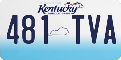 KY license plate 481TVA