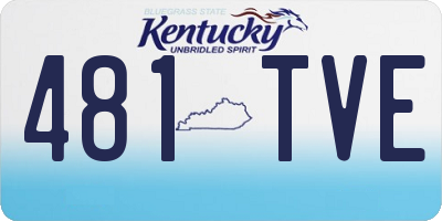 KY license plate 481TVE