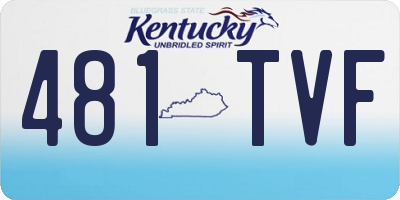 KY license plate 481TVF