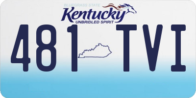 KY license plate 481TVI