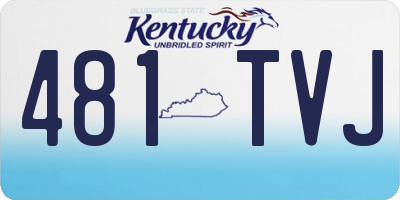 KY license plate 481TVJ