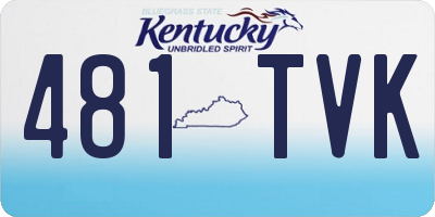 KY license plate 481TVK