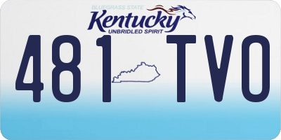 KY license plate 481TVO