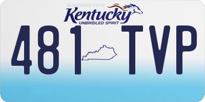 KY license plate 481TVP