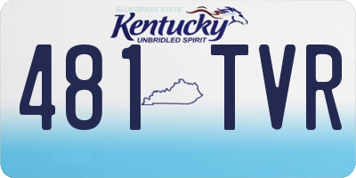 KY license plate 481TVR
