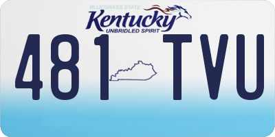 KY license plate 481TVU