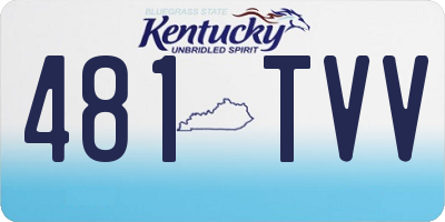 KY license plate 481TVV