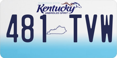 KY license plate 481TVW