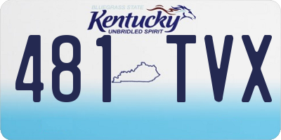 KY license plate 481TVX