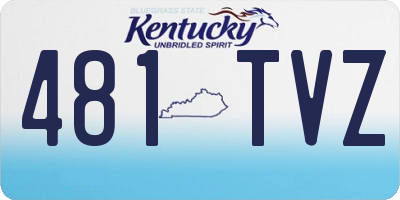 KY license plate 481TVZ