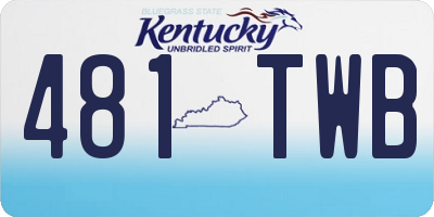 KY license plate 481TWB