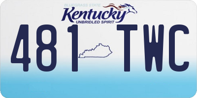 KY license plate 481TWC