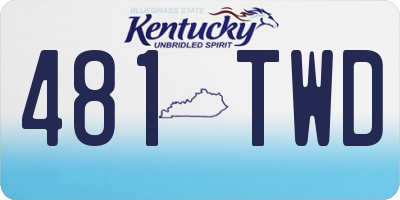 KY license plate 481TWD