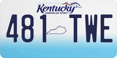 KY license plate 481TWE