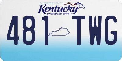 KY license plate 481TWG