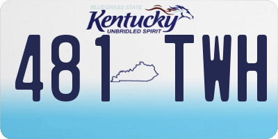 KY license plate 481TWH